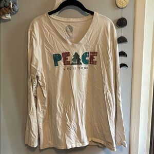 Life Is Good Christmas Long Sleeve Tee Relaxed Fit